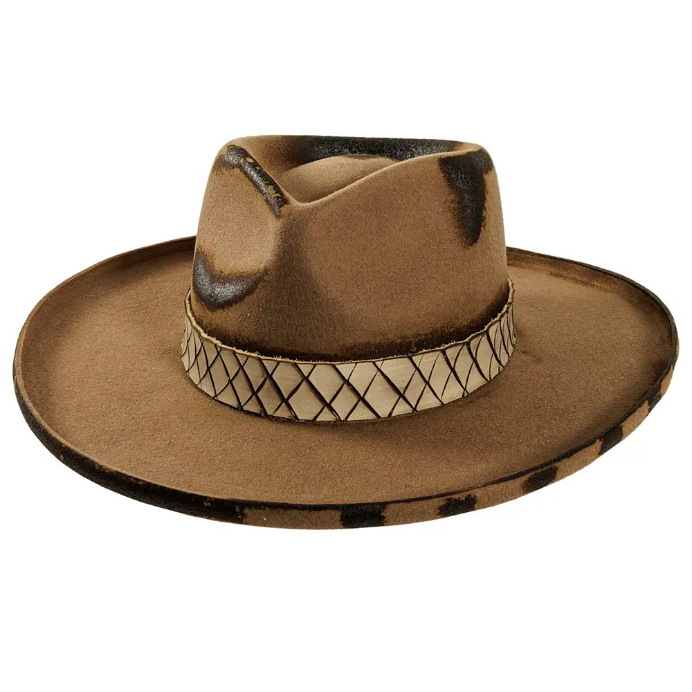 Etcher Mens Felt Fedora Front View