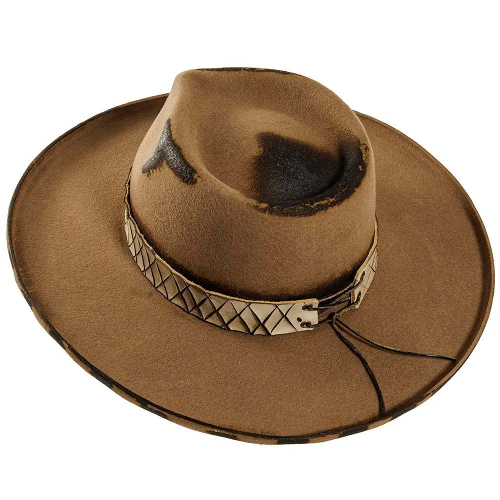 Etcher Mens Felt Fedora Top View