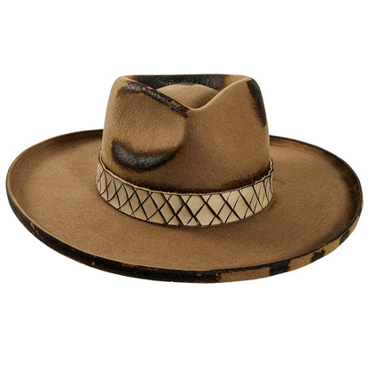 Etcher Mens Felt Fedora Front Angled View