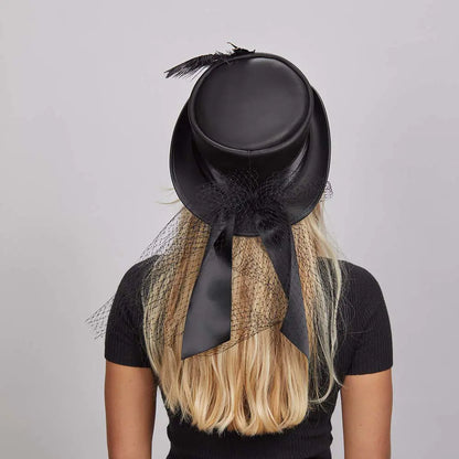 Fancy | Womens Victorian Leather Top Hat