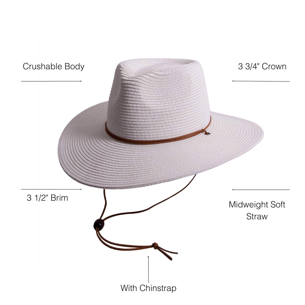 Felix White Mens Sun Hat Infographics