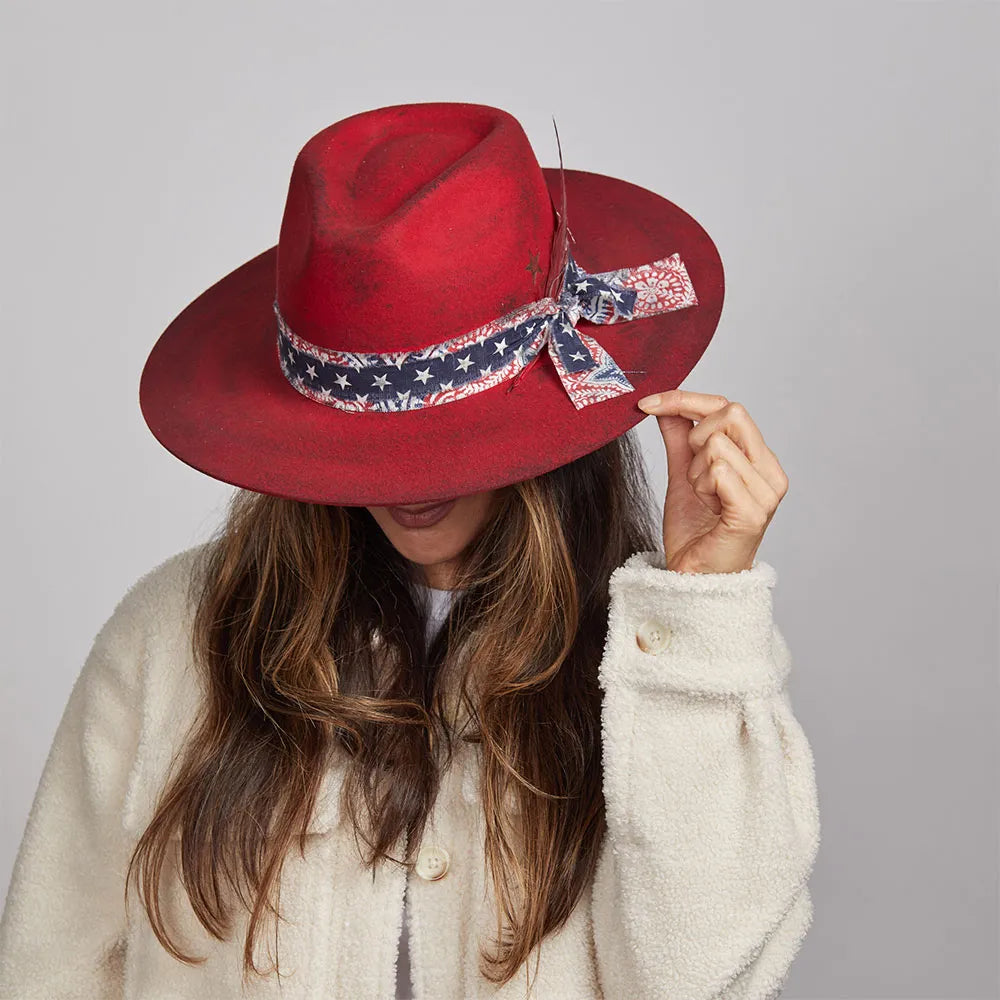 Fireworks | Womens Felt Fedora Hat