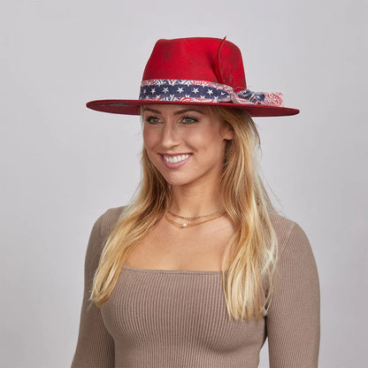 Fireworks | Womens Felt Fedora Hat