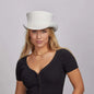 Ghost Rider | Womens White Leather Top Hat