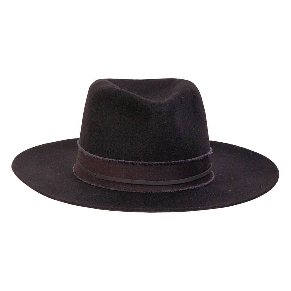 Jawa Black Felt Fedora Hat by American Hat Makers