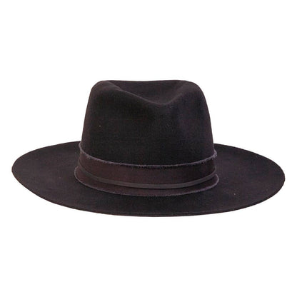 Jawa Black Felt Fedora Hat by American Hat Makers