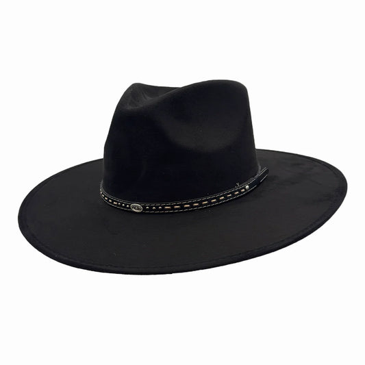 Granger | Mens Faux Suede Rancher Fedora Hat