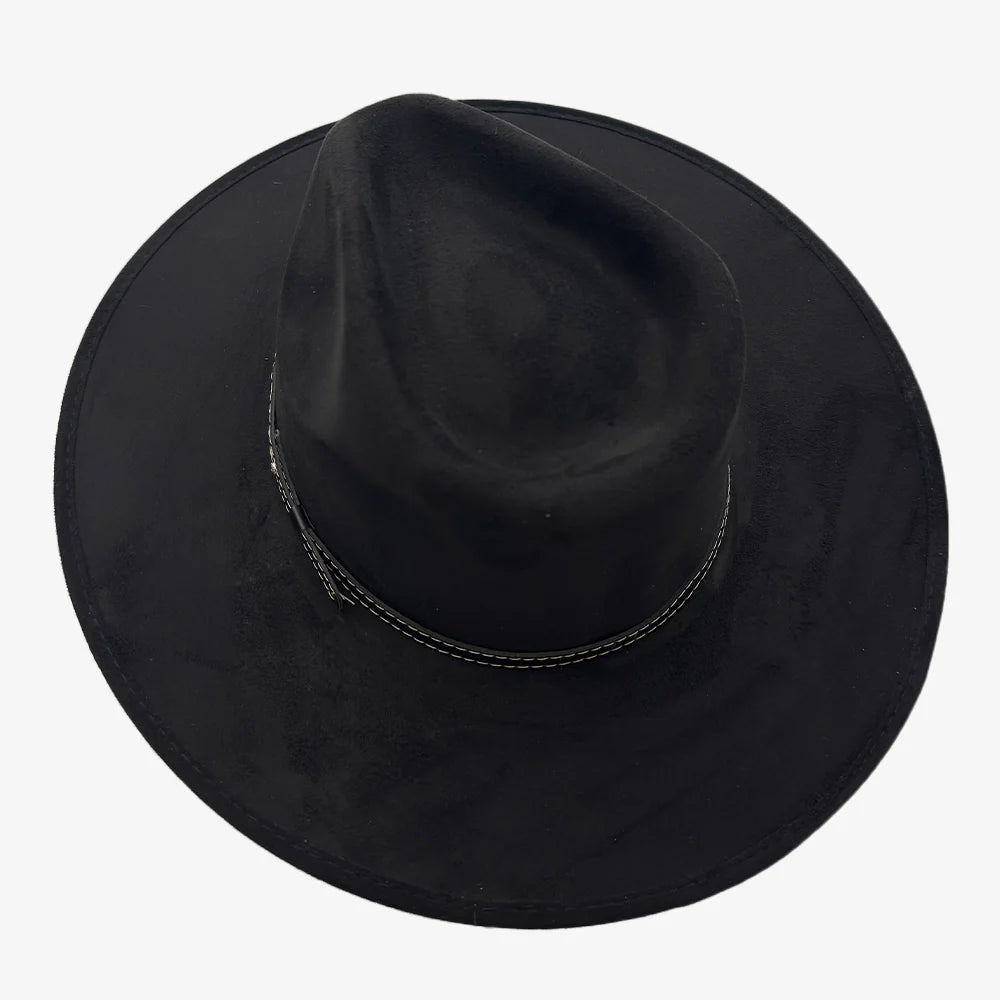 Granger | Mens Faux Suede Rancher Fedora Hat