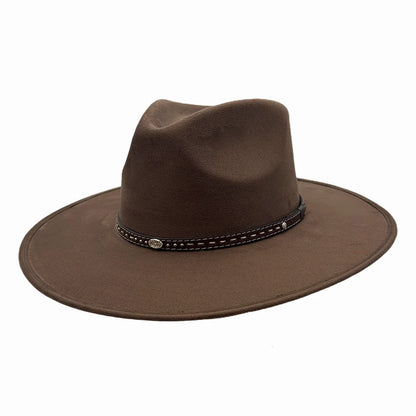 Granger | Mens Faux Suede Rancher Fedora Hat