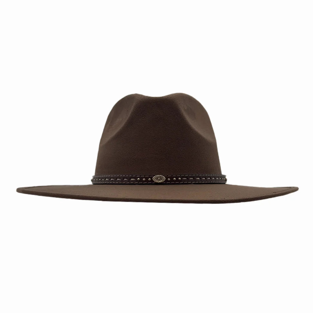 Granger | Mens Faux Suede Rancher Fedora Hat