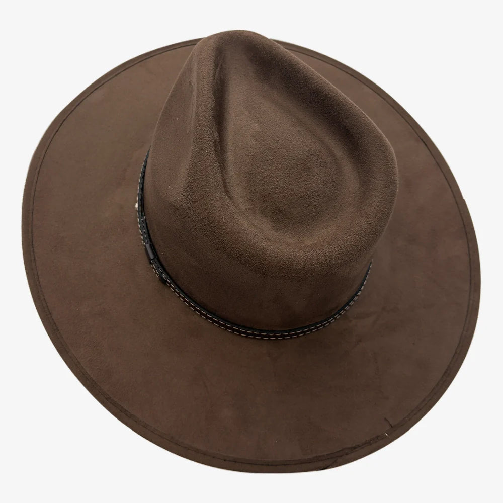 Granger | Womens Faux Suede Rancher Fedora Hat