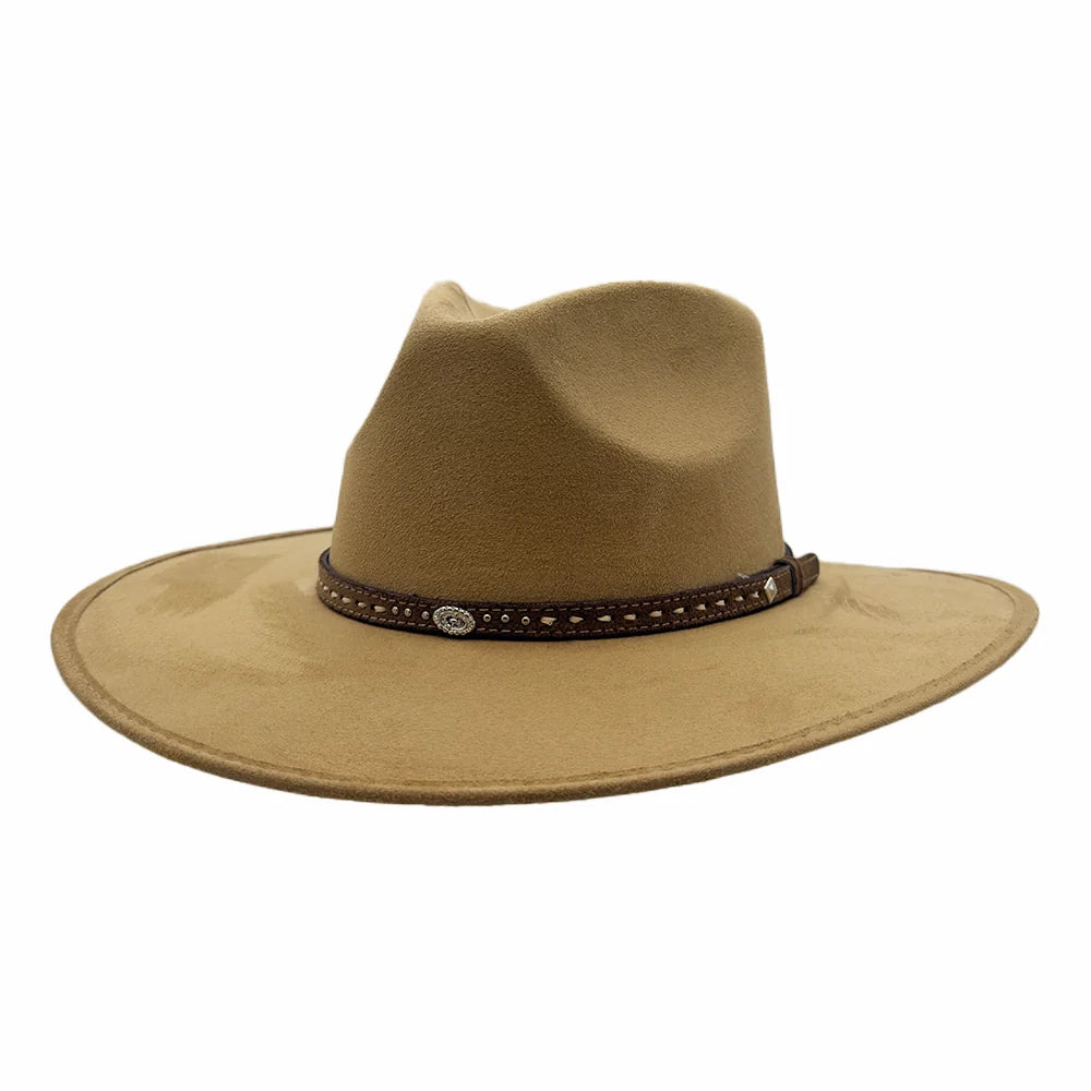 Granger | Mens Faux Suede Rancher Fedora Hat