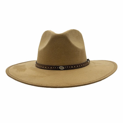 Granger | Mens Faux Suede Rancher Fedora Hat
