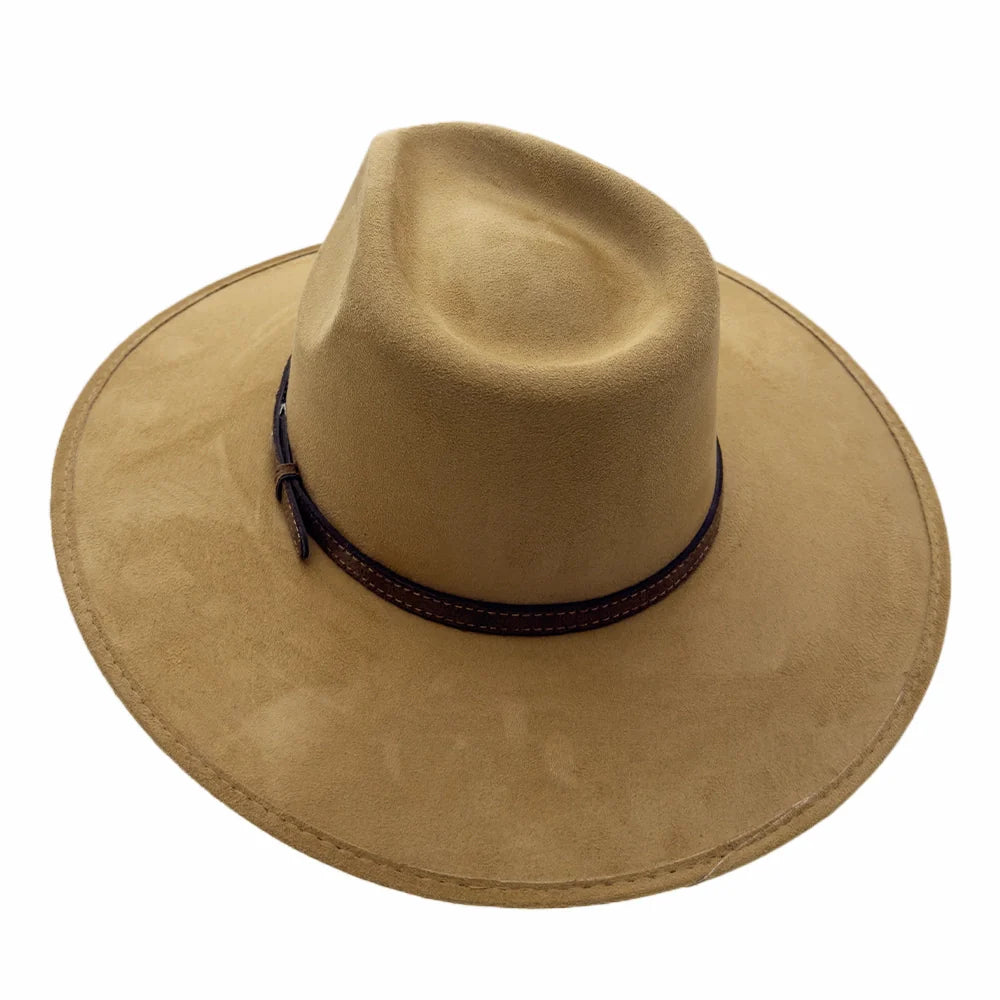 Granger | Womens Faux Suede Rancher Fedora Hat