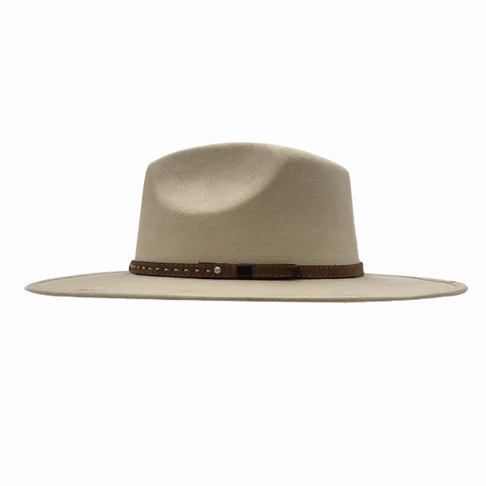 Granger | Mens Faux Suede Rancher Fedora Hat