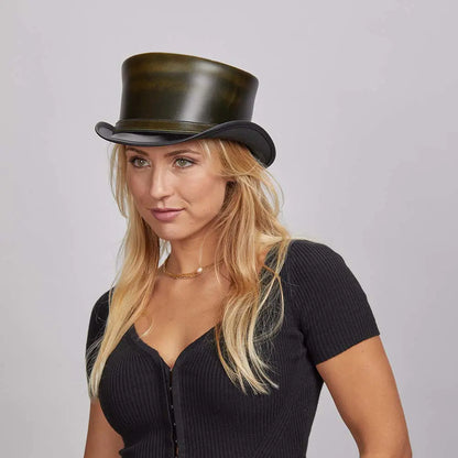 Hampton | Womens Leather Top Hat