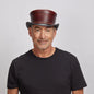 Hampton | Mens Leather Top Hat with Leather Hat Band