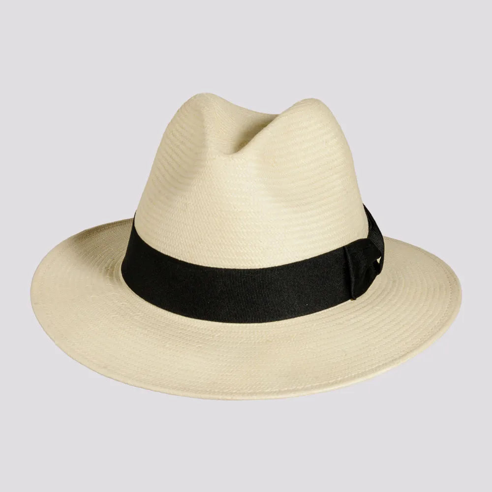 Havana | Mens Ivory Toyo Straw Panama Hat with Downturned Brim