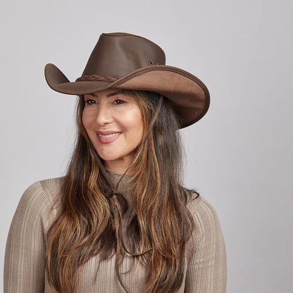 Hollywood | Womens Leather Cowgirl Hat