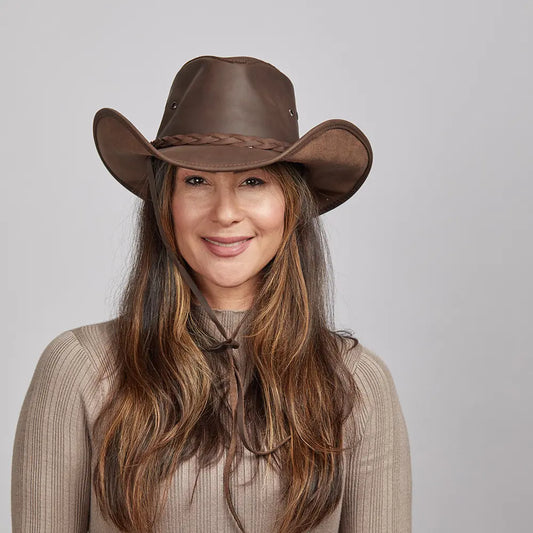 Hollywood | Womens Leather Cowgirl Hat