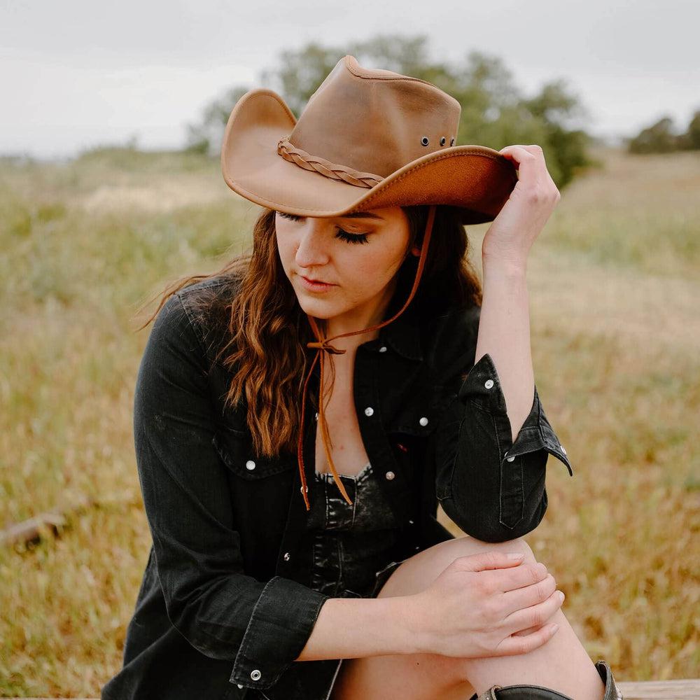 Hollywood Copper Leather Cowboy Hat by American Hat Makers