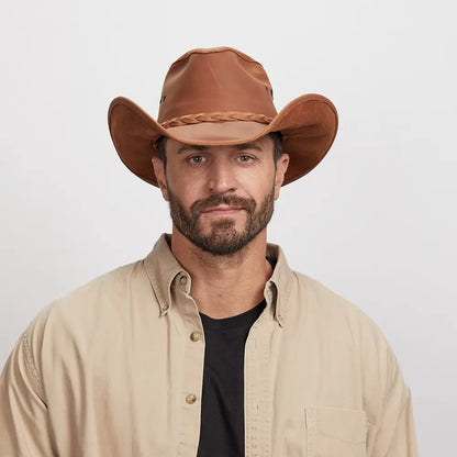 Hollywood | Mens Leather Cowboy Hat