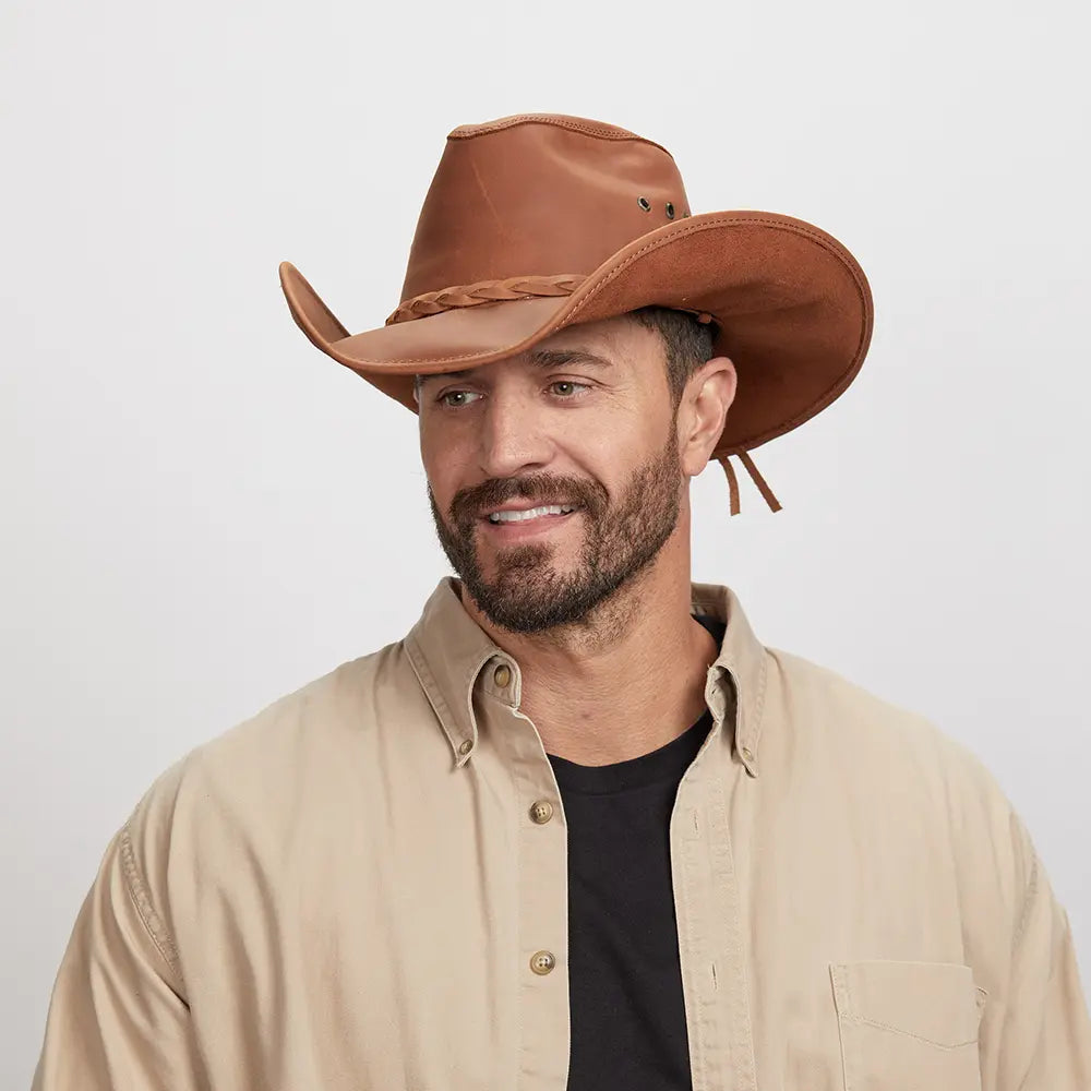 Hollywood | Mens Leather Cowboy Hat