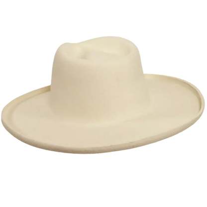 hudson white felt fedora back view