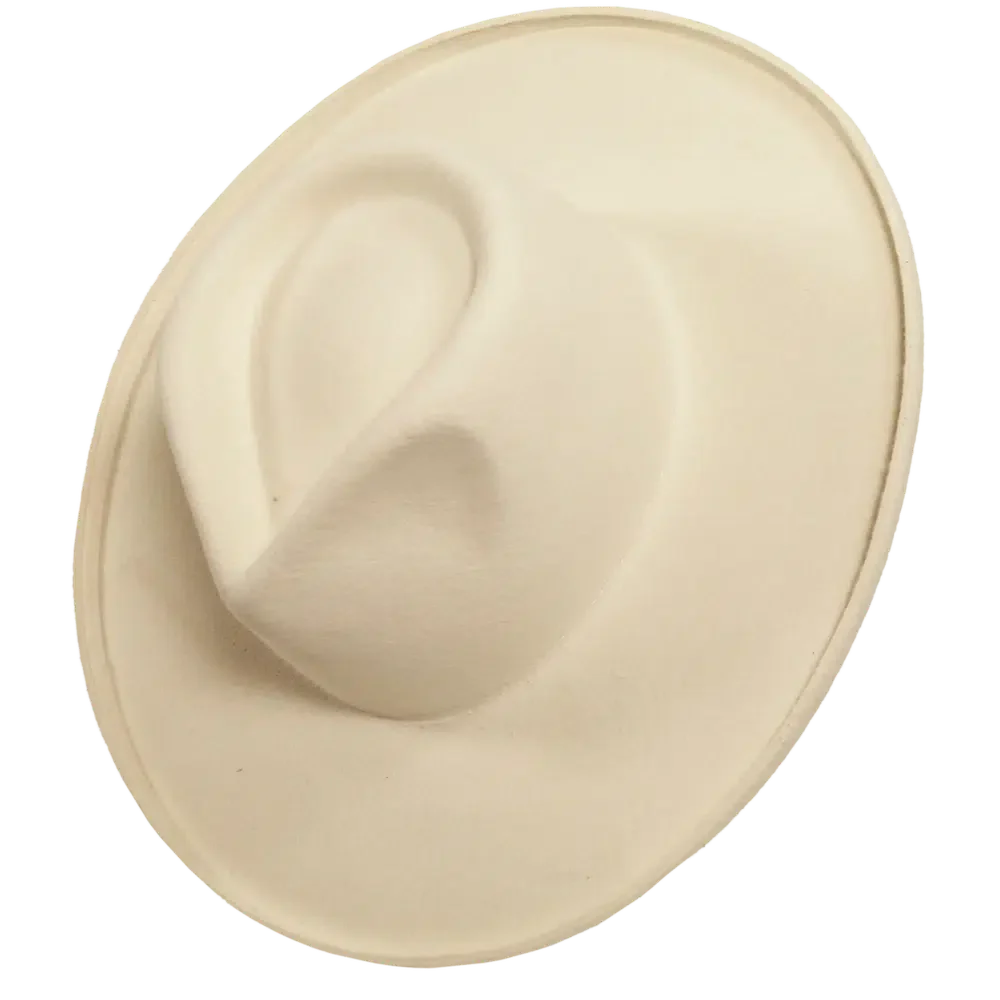 hudson white felt fedora angled view