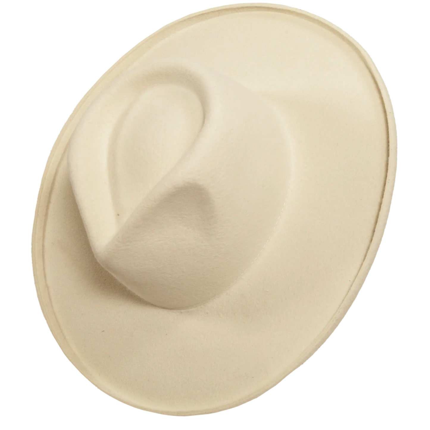 Womens Hudson White Felt Fedora Angled view