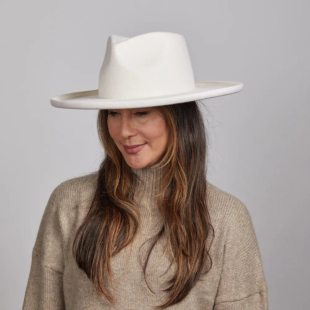 Hudson | Womens Pencil Rim Felt Fedora Hat