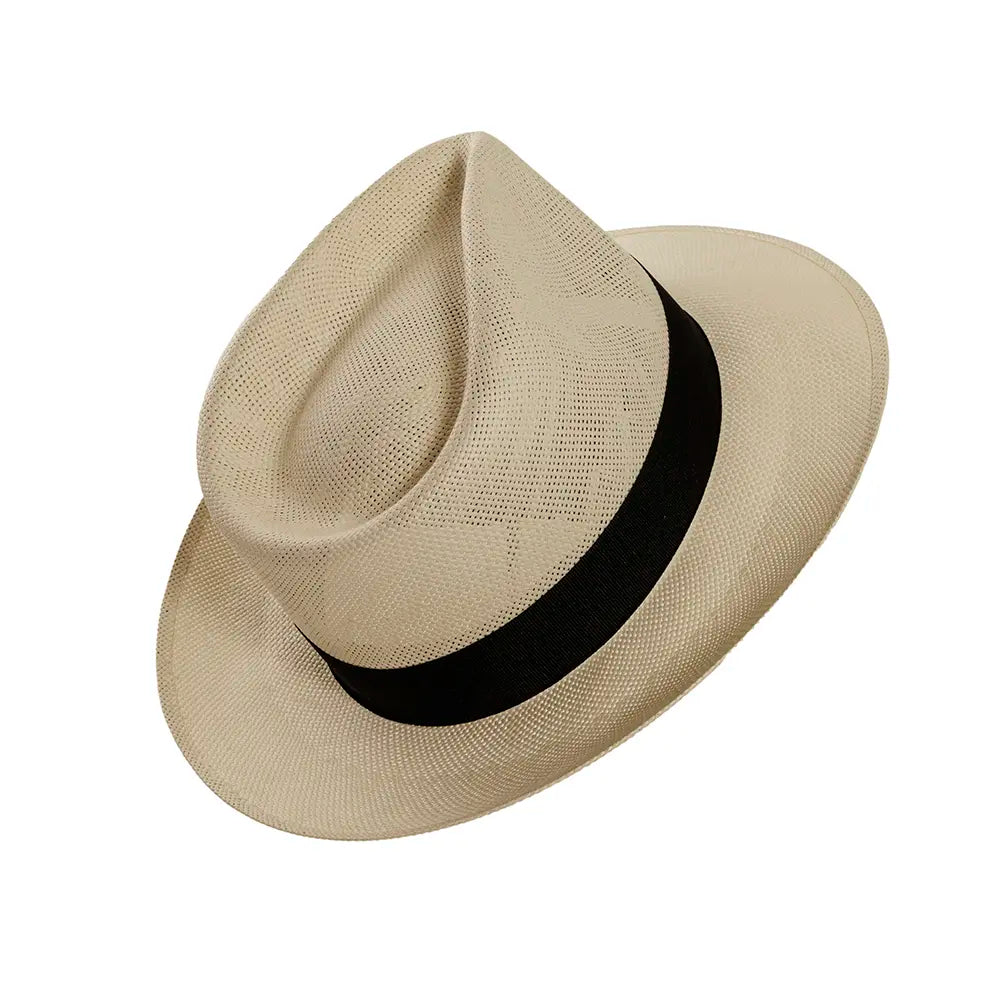 Ibiza Sun Straw Hat Top Angled View