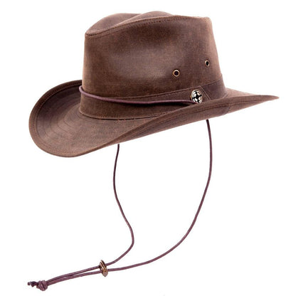 Irwin Brown Fabric Outback Fedora Hat by American Hat Makers