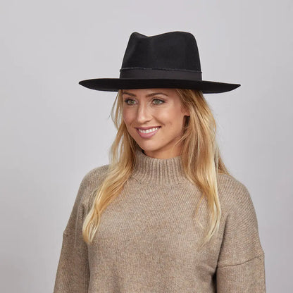 Jawa | Womens Wide Brim Felt Fedora Hat