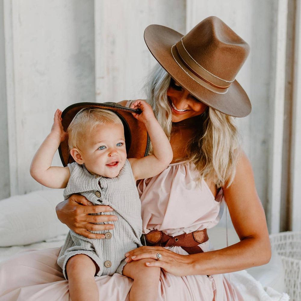 Jawa Brown Wide Brim Felt Fedora by American Hat Makers