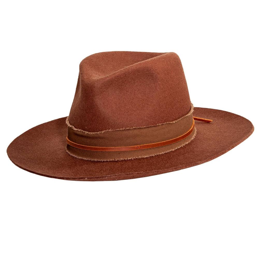 Jawa Brown Wide Brim Felt Fedora by American Hat Makers