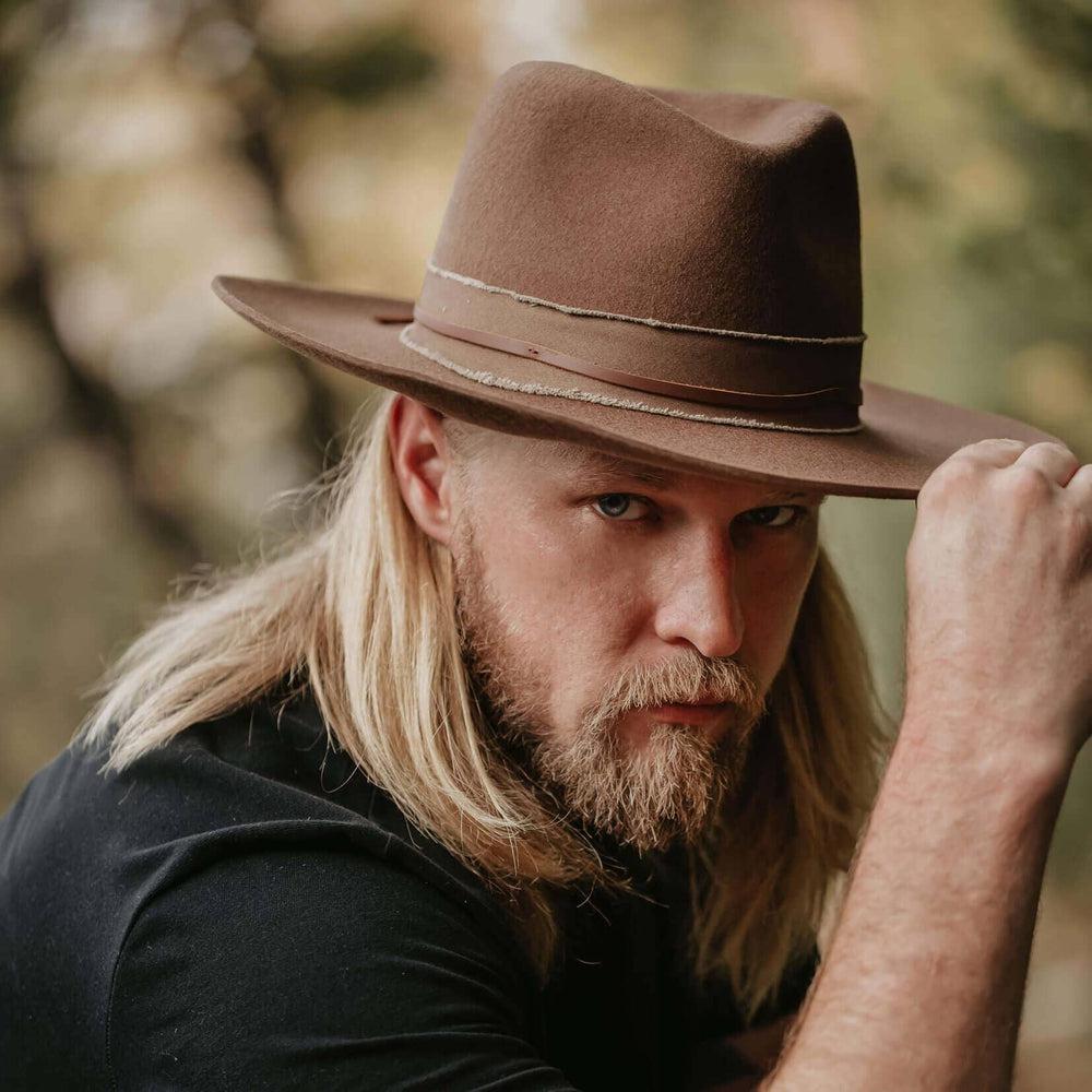 Jawa Brown Felt Fedora Hat by American Hat Makers