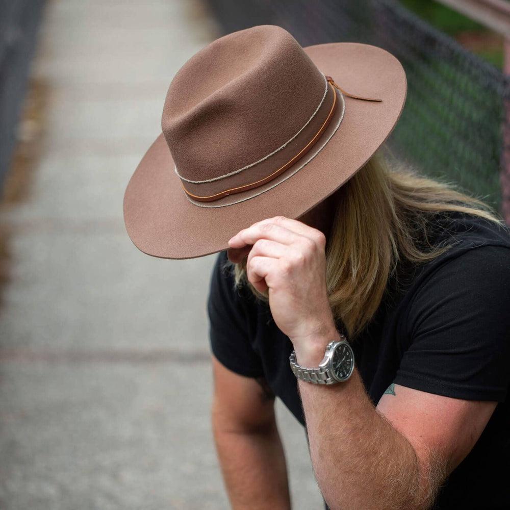 Jawa Brown Felt Fedora Hat by American Hat Makers