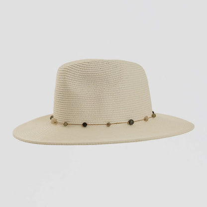 Jewel Toast Sun Straw Hat Side View