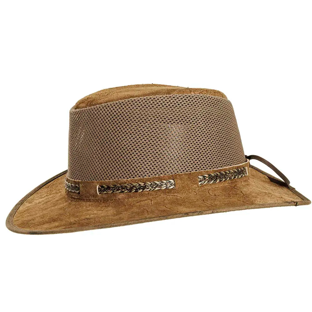 Journey Mens Sun Hat Mesh Side Angled View