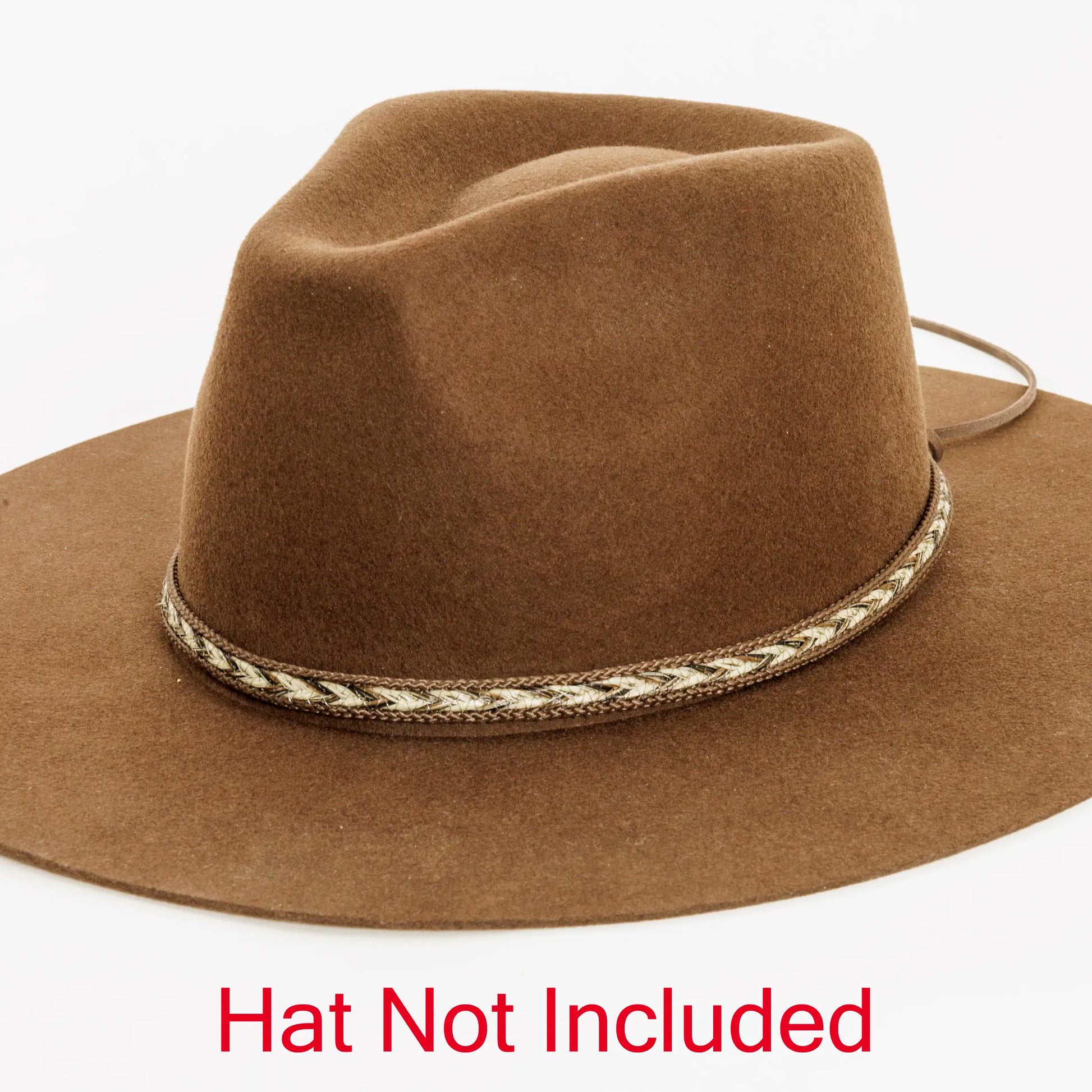 Lariat Hat Band on a Brown Hat