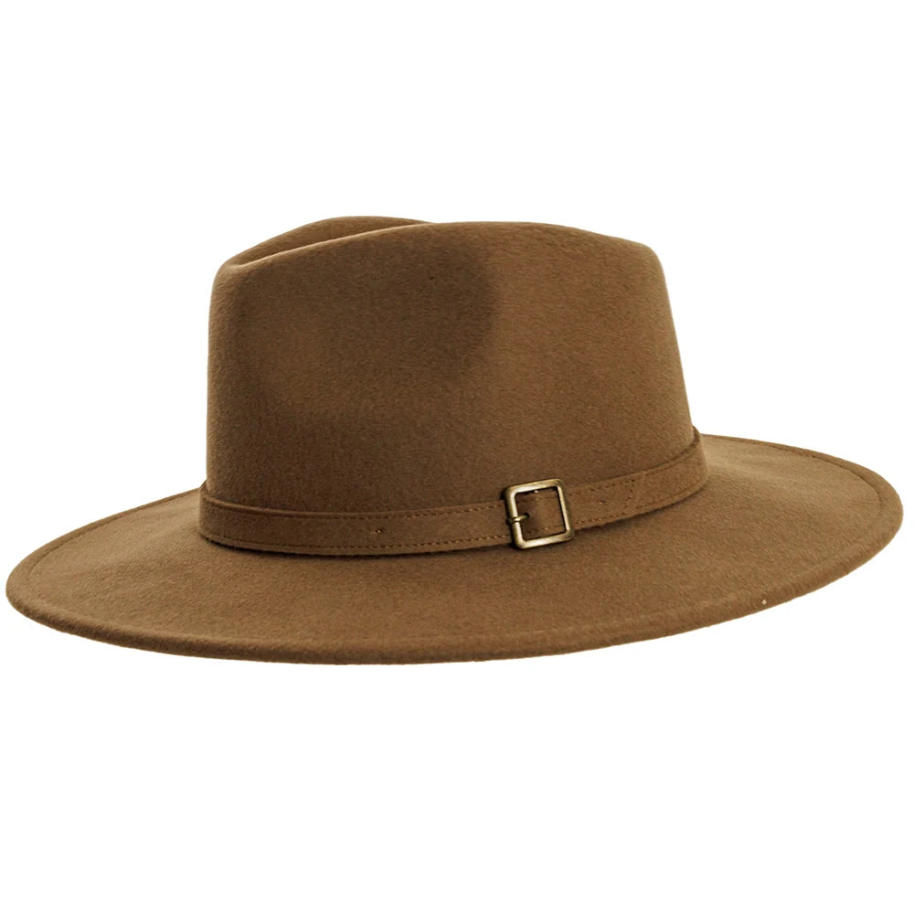 Lassen Brown Felt Fedora Side View