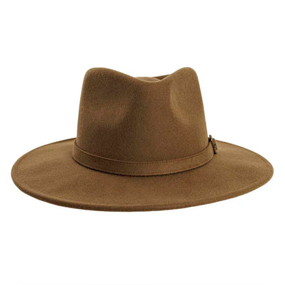 Lassen Brown Felt Fedora Front View