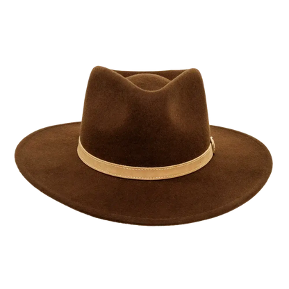 Lassen Brown Felt Outback Hat Front View