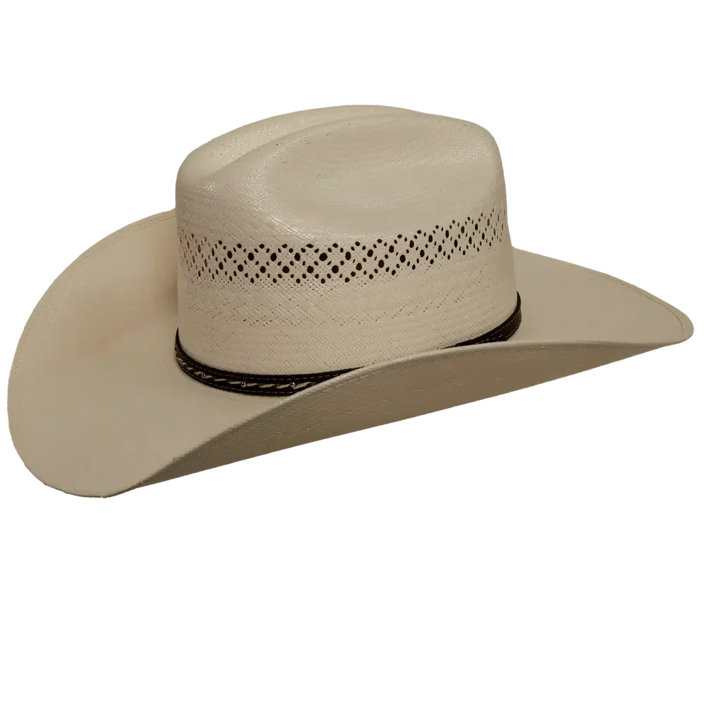 lasso ivory straw cowboy hat angled view