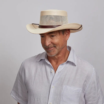 Madrid | Mens Wide Brim Straw Gambler Hat