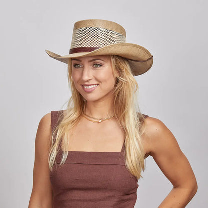 Madrid | Womens Wide Brim Straw Gambler Hat