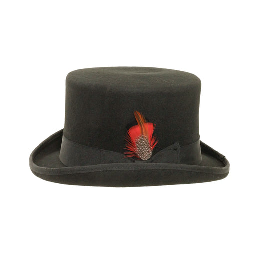Majestic | Womens Wool Top Hat with Carriage Hat Band