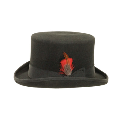 Majestic | Mens Wool Top Hat with Carriage Hat Band