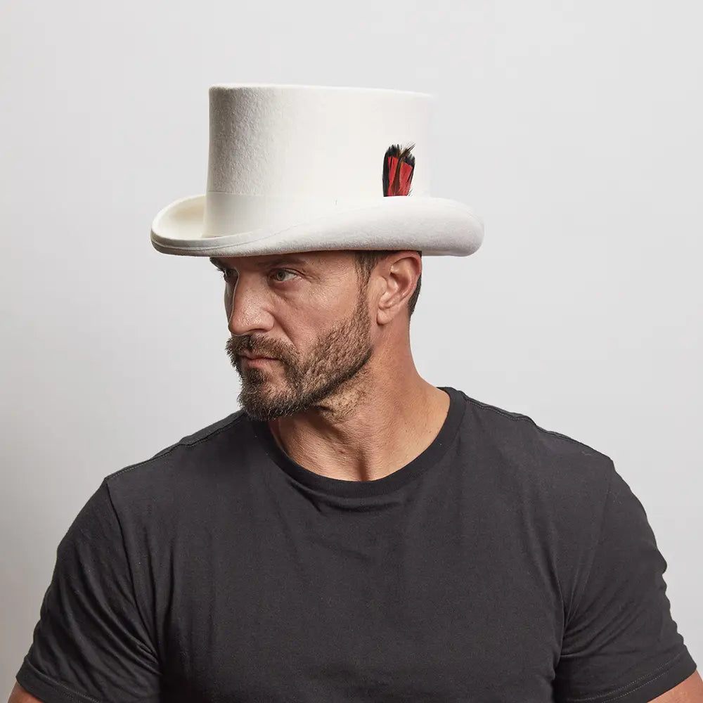 Majestic | Mens Wool Top Hat with Carriage Hat Band